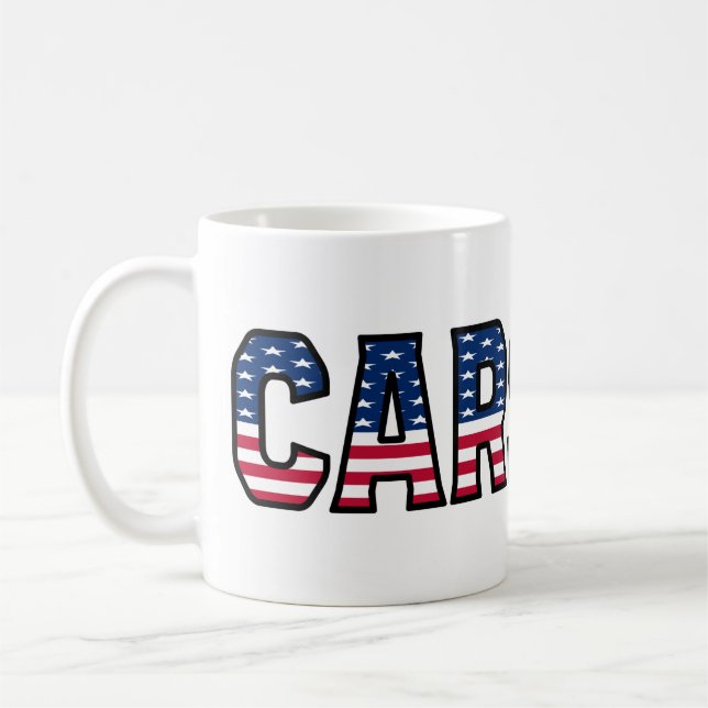 Carsten Name Vorname USA styled Tasse Kaffeetasse Kaffemugg (Vänster)