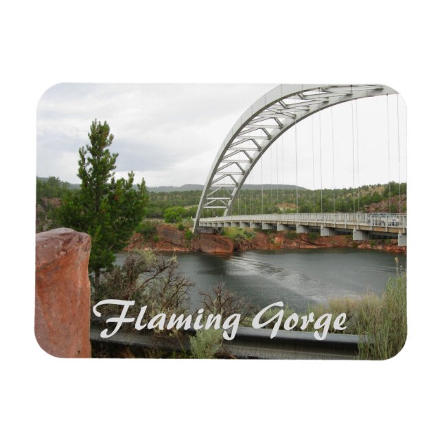 Cart Bäck Bridge, Flaming Gorge NRA, Utah Magnet (Horisontell)