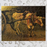 Cart med Red and White Ox av Vincent van Gogh Pussel<br><div class="desc">Cart med Red and White Ox av Vincent van Gogh är en vintage bra konst post impressionism som fortfarande målar med en räv som drar en tvåhjulig vagn eller vagn för att ta mat från gården till bondmarknaden. Om konstnären: Vincent Willem van Gogh var en målare från Post impressionist, vars...</div>
