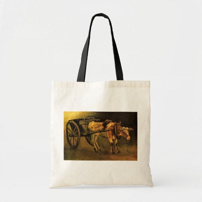 Cart med Red and White Ox av Vincent van Gogh Tygkasse (Framsidan)
