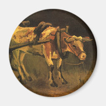 Cart med Red and White Ox (Vincent van Gogh)