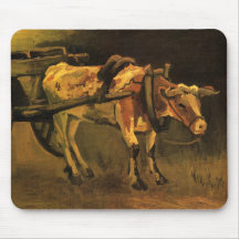 Cart med Red and White Ox (Vincent van Gogh)