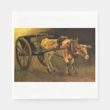 Cart med Red and White Ox (Vincent van Gogh)