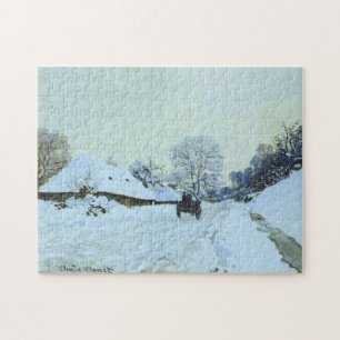 Cart Snö täckte vägen Saint-Simeon Monet Fine Art Pussel