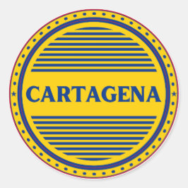 Cartagena City Pride Emblem – Colombiansk identite Runt Klistermärke