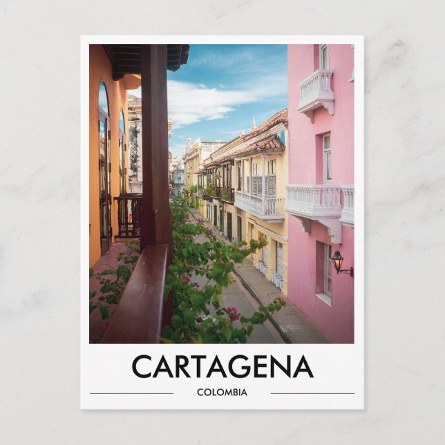 Cartagena Colombia Fotobrev Vykort (Framsida)