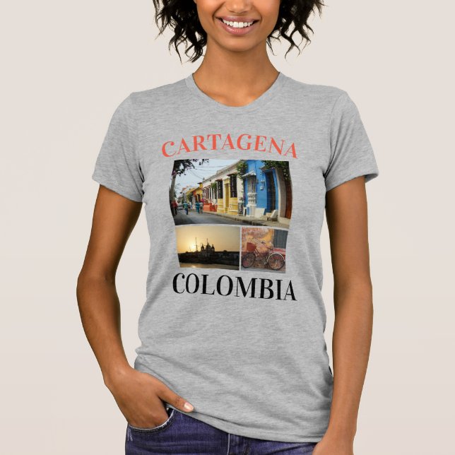 Cartagena Colombia, i gatorna T Shirt (Framsida)