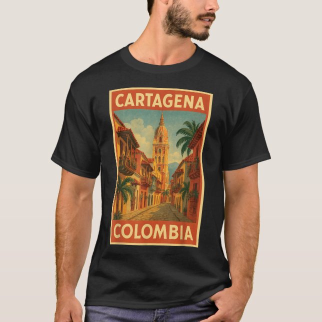 Cartagena Colombia T Shirt (Framsida)