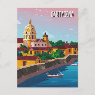 Cartagena Colombia Travel Vykort
