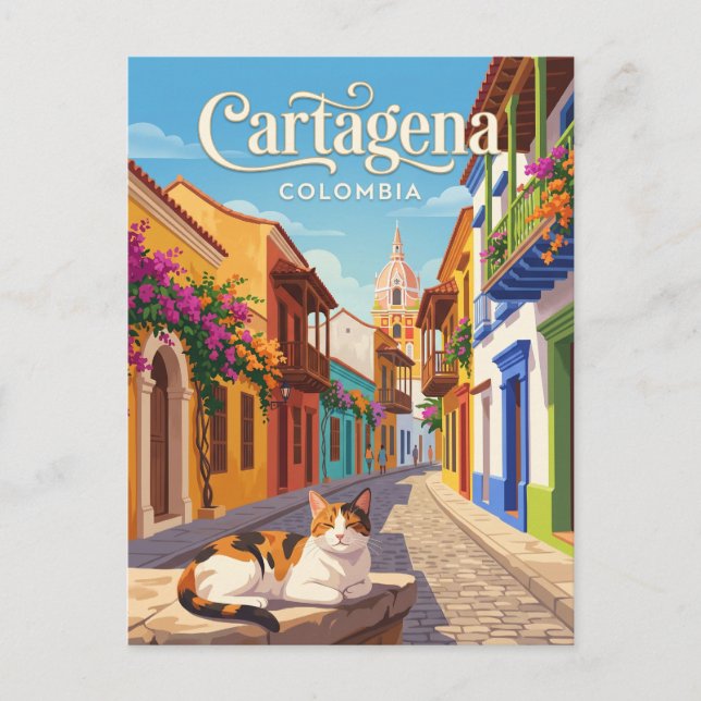 Cartagena Colombia Vykort (Framsida)