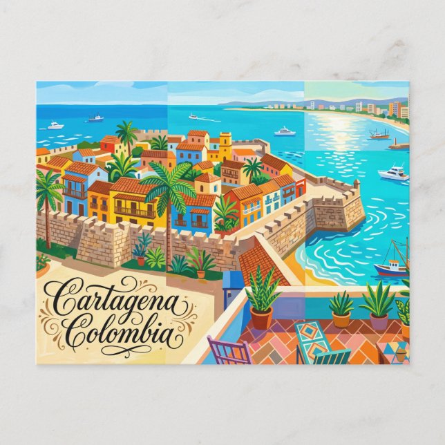 Cartagena Colombia Vykort (Framsida)