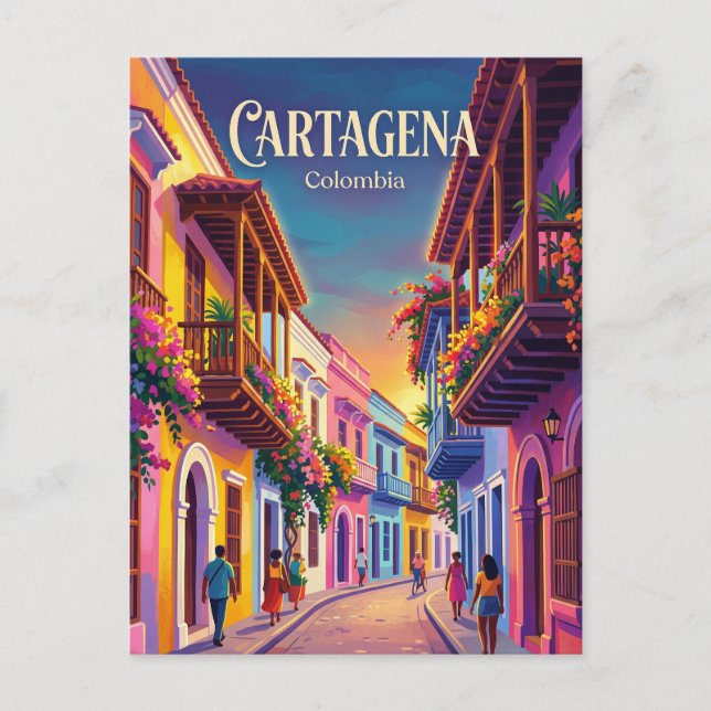 Cartagena Colombia Vykort (Framsida)
