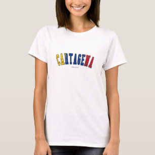 Cartagena i färger för Colombia medborgareflagga T-shirt