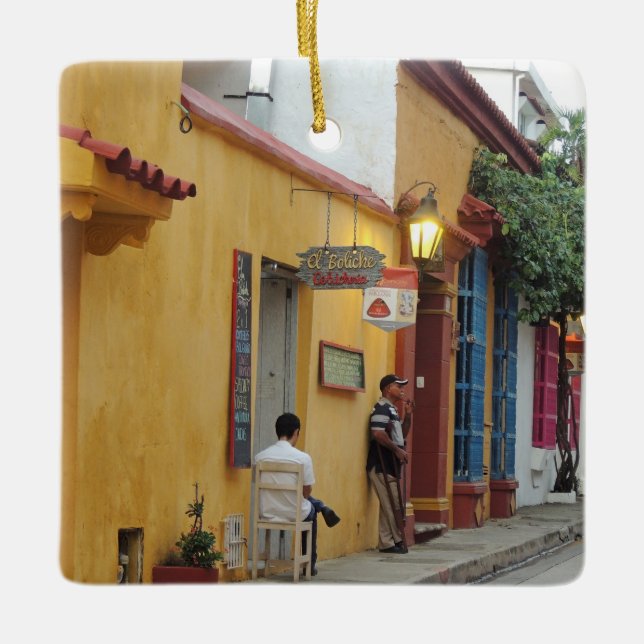 Cartagena insida väggen julgransprydnad keramik (Framsida)