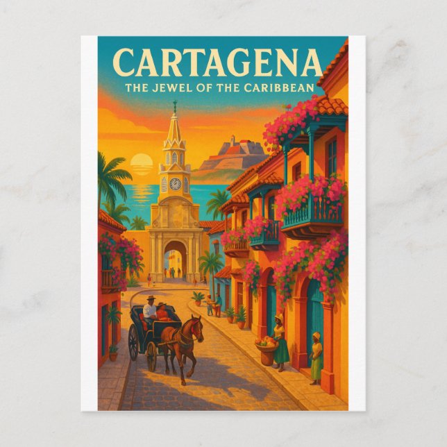 CARTAGENA — KARIBIENS JUVEL VYKORT (Framsida)