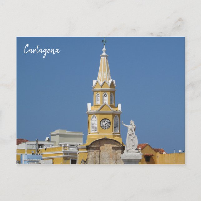 Cartagena klocka torn vykort (Framsida)
