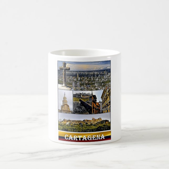 Cartagena - Mosaic - Colombia Kaffemugg (Center)