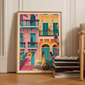 Cartagena Print Colombia Illustration Cartagena Poster