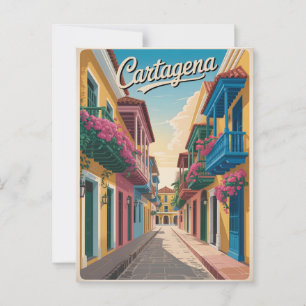 Cartagena vintage vykort