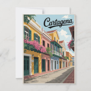 Cartagena vintage vykort