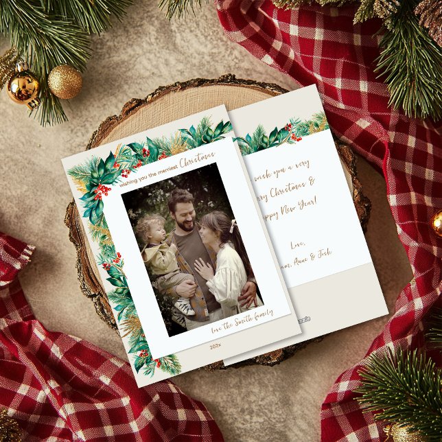 Cartão de Feriado de Natal das Ramais de Água Dour Julkort (Skapare uppladdad)