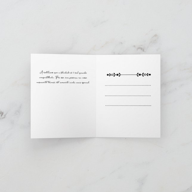 Cartão de Festividades Folha Dupla casamento Helgkort (Inuti)