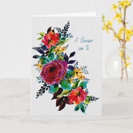 Cartão de Pensam ento e Apoio Blommigt Kort