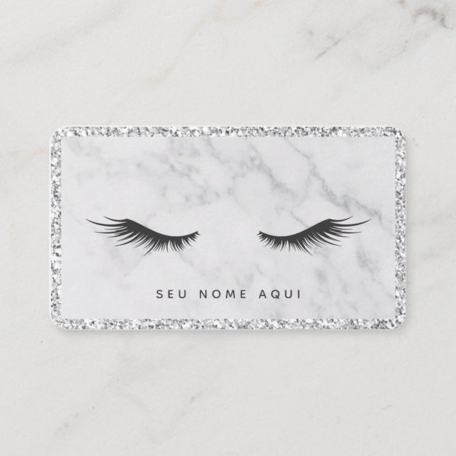 Cartão de Visita - Designer de Cílios - Maquiadora Visitkort (Framsida)