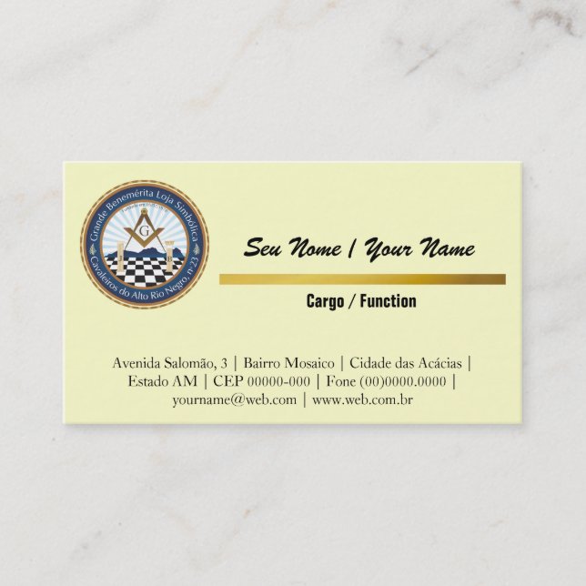 Cartão de Visita Editável da CARN Brasil Visitkort (Framsida)