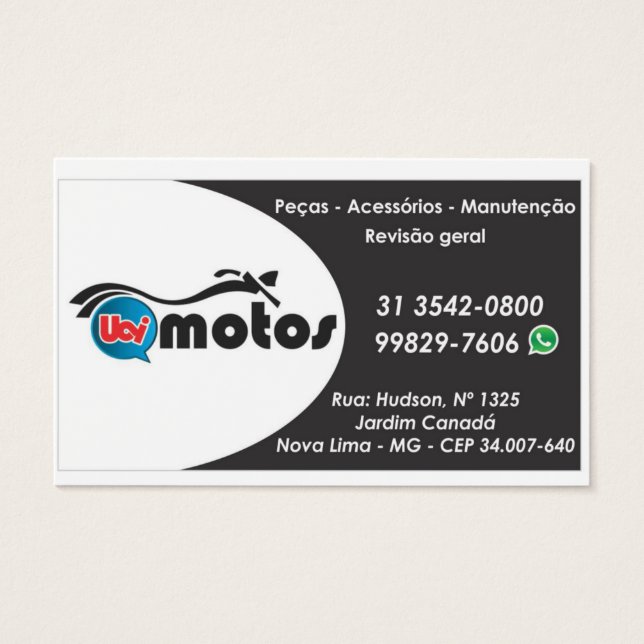 Cartão de Visita Oficina de Motos Visitkort (Framsida)