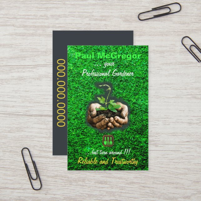 Cartão De Visita Professional Gardening Visitkort (Fram/Back In Situ)