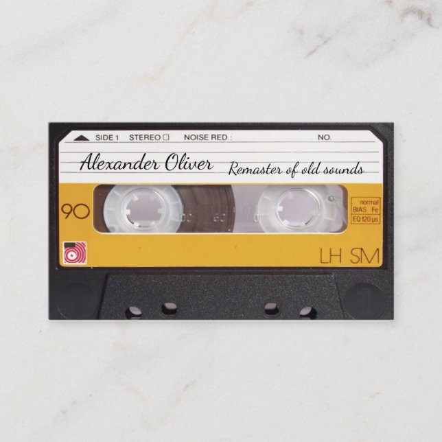 Cartão de Visita Remaster Cassete Tape Visitkort (Framsida)