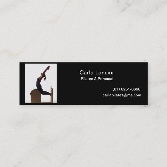 Cartão de visitas - Pilates Mini Visitkort (Framsida)