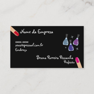 Cartão de visitas Unhas e Esmalte Visitkort