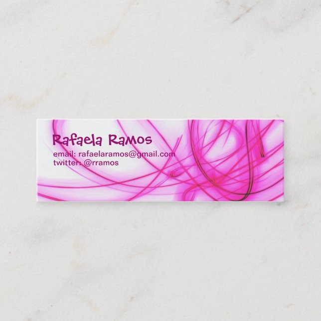 Cartão Fino Light Rosa Mini Visitkort (Framsida)