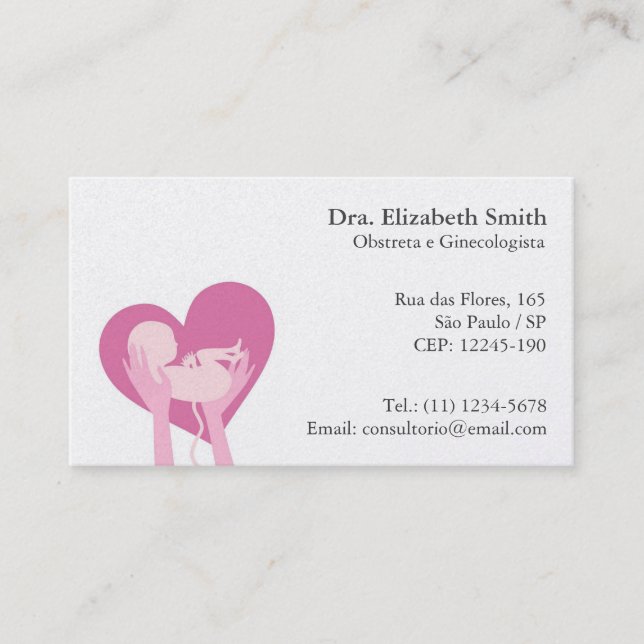 Cartão para Obstetra e Ginecologista Visitkort (Framsida)