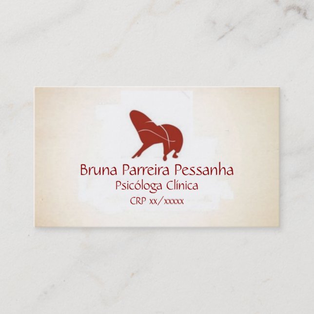 Cartão Poltrona Psicanalista Visitkort (Framsida)