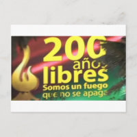 Cartão postal La Paz 200 años libres