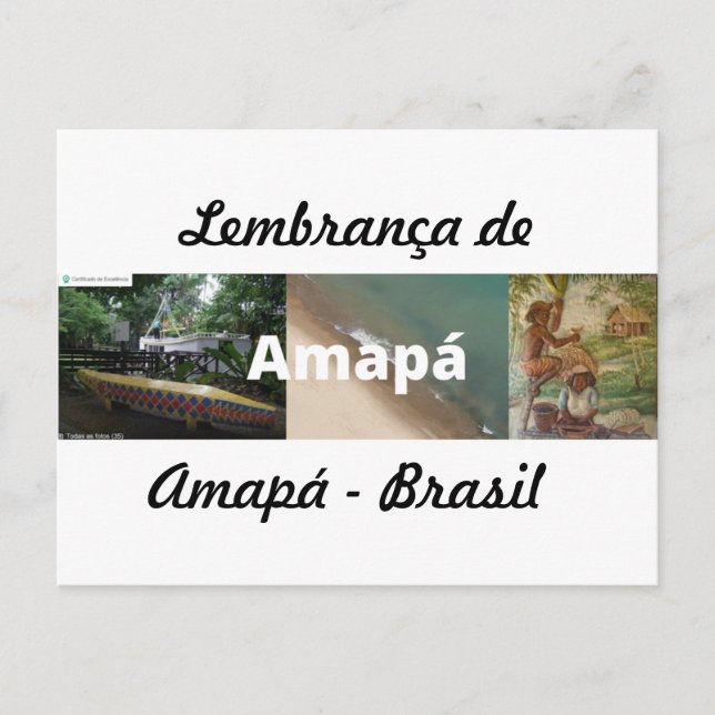 Cartão postal lembrança de Amapá Vykort (Framsida)