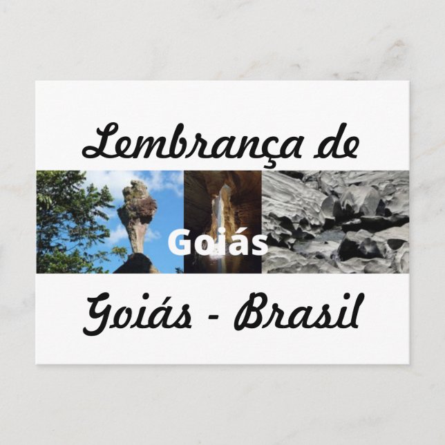 Cartão postal lembrança de Goiás Vykort (Framsida)