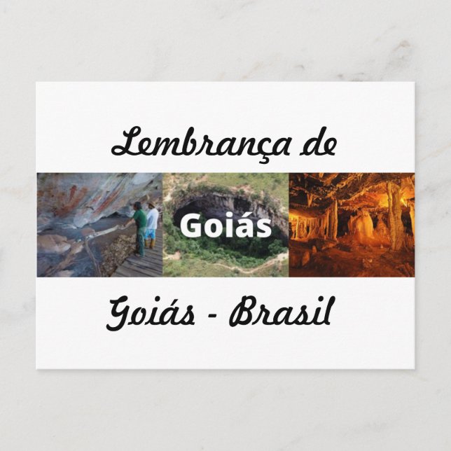 Cartão postal lembrança de Goiás Vykort (Framsida)