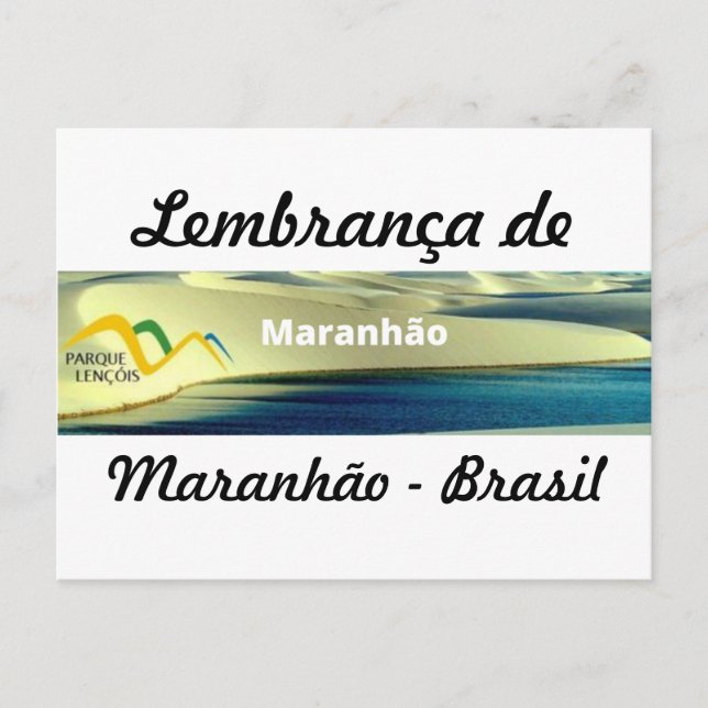 Cartáo postal lembrança de Maranhão Vykort (Framsida)