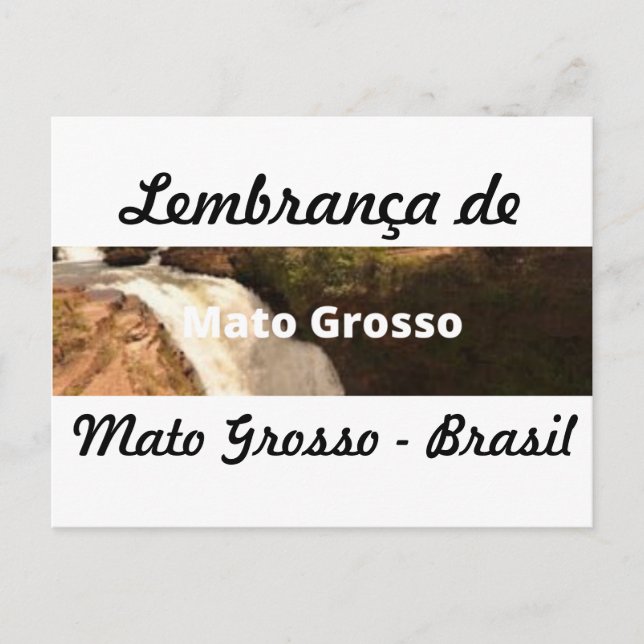 Cartão postal lembrança de Mato Grosso Vykort (Framsida)