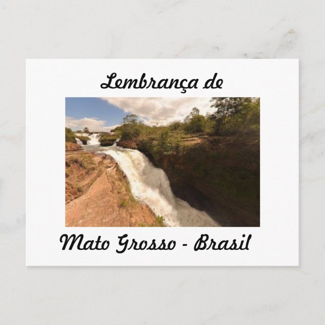 cartão postal lembrança de Mato Grosso Vykort (Framsida)