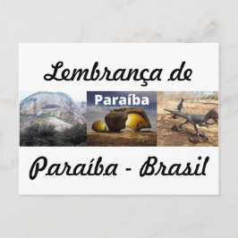Cartão postal lembrança de Paraíba Vykort
