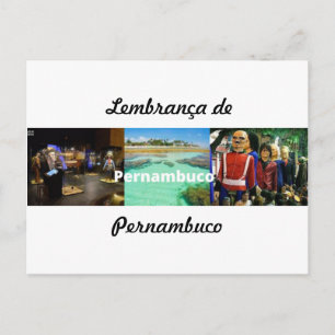 Cartão Postal Lembrança de Pernambuco Vykort