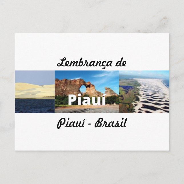 Cartão postal lembrança de Piauí Vykort (Framsida)
