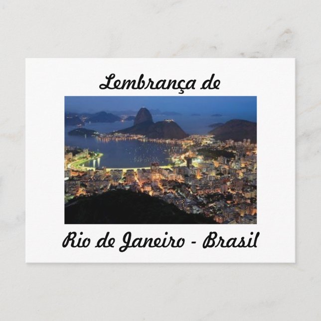 Cartão postal lembrança de Rio de Janeiro Vykort (Framsida)