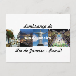 Cartão postal lembrança de Rio de Janeiro Vykort