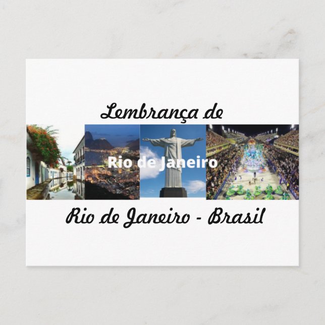 Cartão postal lembrança de Rio de Janeiro Vykort (Framsida)